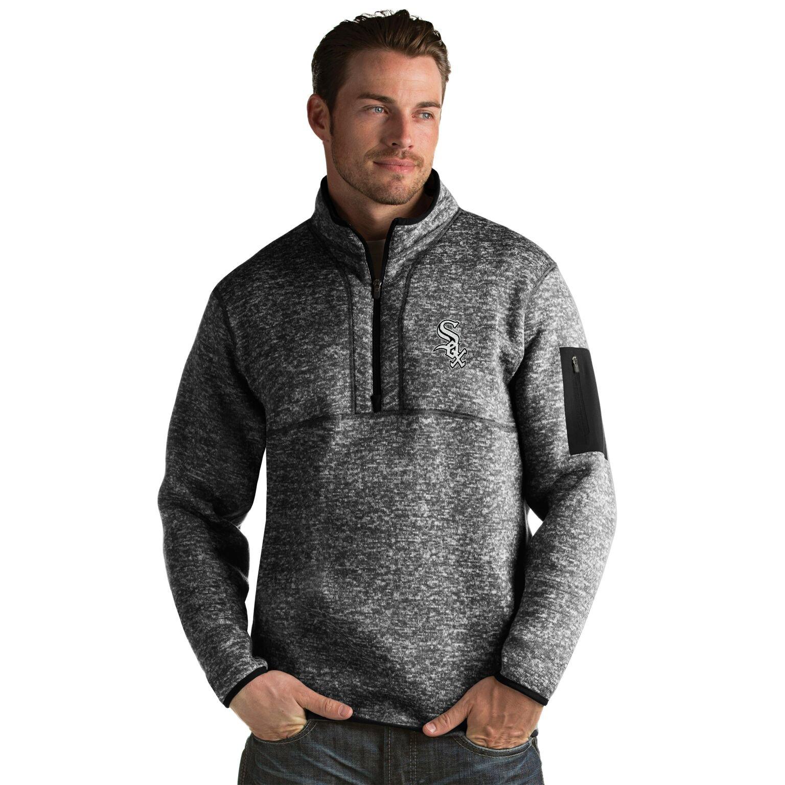 Antigua Men's Chicago White Sox Fortune Half-Zip Jacket